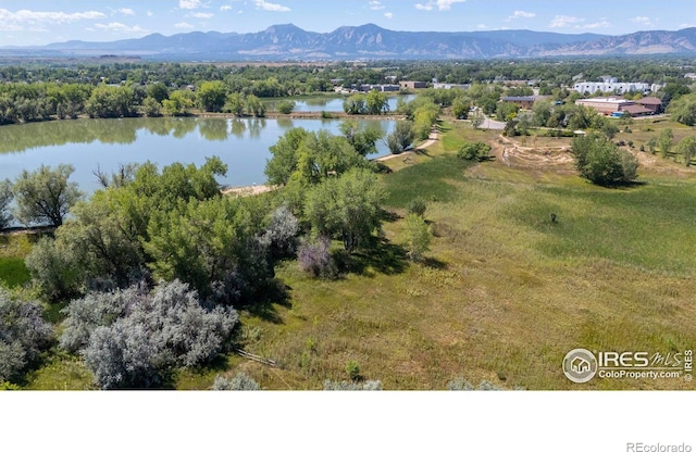 4636 Chestnut Ln, Boulder, CO 80301 - drone / aerial view of a water and mountain view