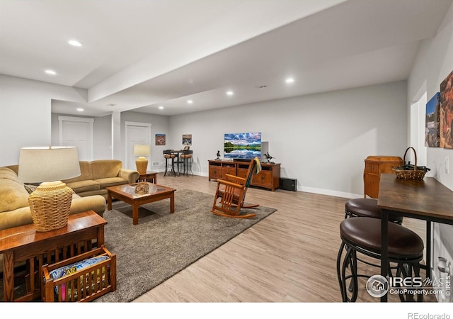 401 Cascade Ct, Johnstown, CO 80534 - living room with recessed lighting and wood finished floors