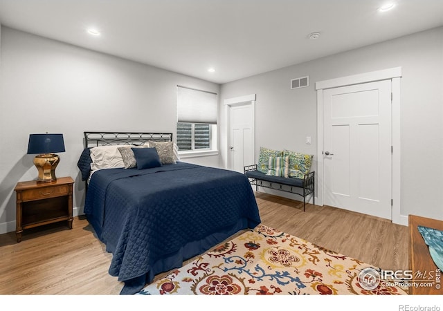 401 Cascade Ct, Johnstown, CO 80534 - bedroom with light wood finished floors and recessed lighting