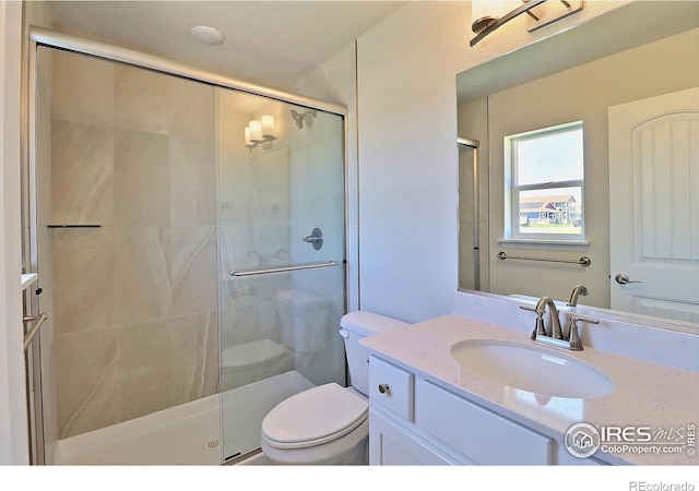 4315 Primrose Ln, Evans, CO 80620 - bathroom with vanity and a stall shower