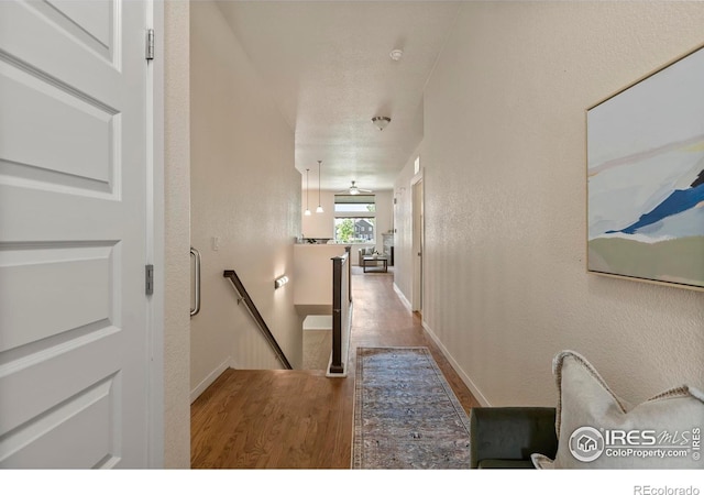 2968 Hydra Dr, Loveland, CO 80537 - hall with an upstairs landing and wood finished floors