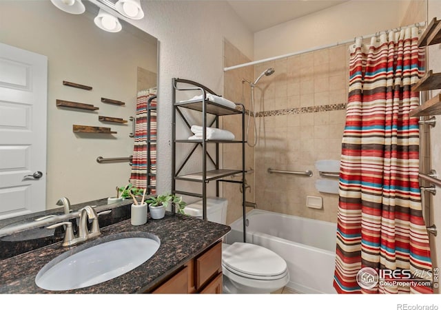 2968 Hydra Dr, Loveland, CO 80537 - full bath with vanity, shower / bath combination with curtain, and a textured wall