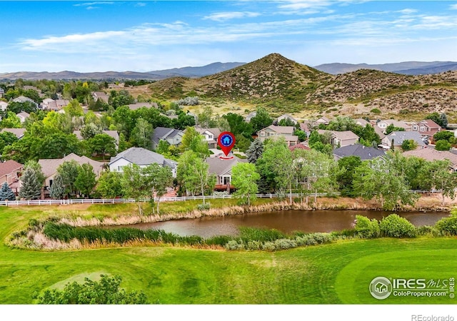 4283 Golf Vista Dr, Loveland, CO 80537 - aerial view of residential area with a water and mountain view