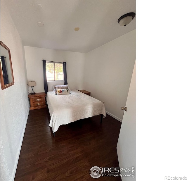 1031 N Lincoln Ave, Loveland, CO 80537 - bedroom with dark wood-style flooring and baseboards
