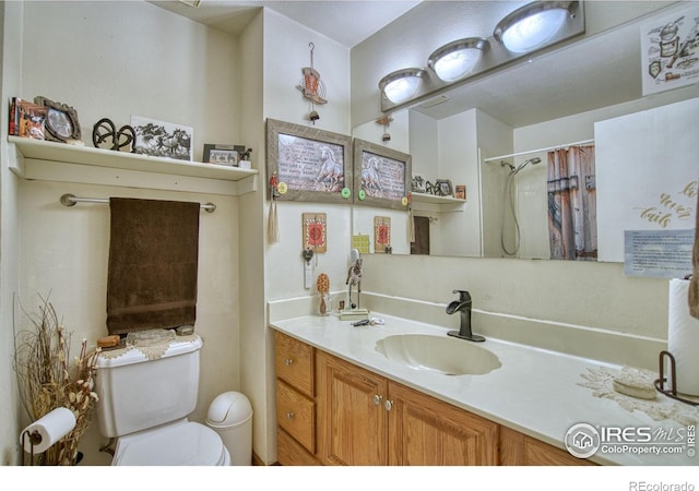 1400 Darton Dr, Johnstown, CO 80534 - bathroom with vanity and a shower with curtain