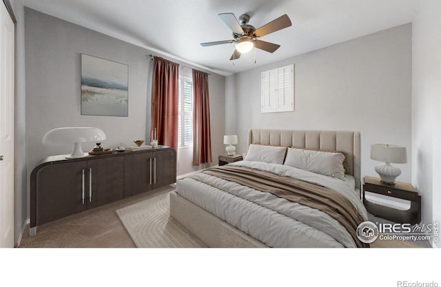 5001 W County Road 38 E, Fort Collins, CO 80526 - carpeted bedroom with a ceiling fan and baseboards