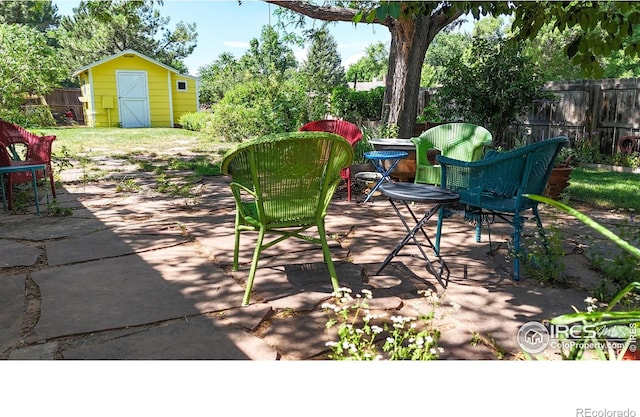 2319 Cotswold Ct, Fort Collins, CO 80526 - view of patio with a shed