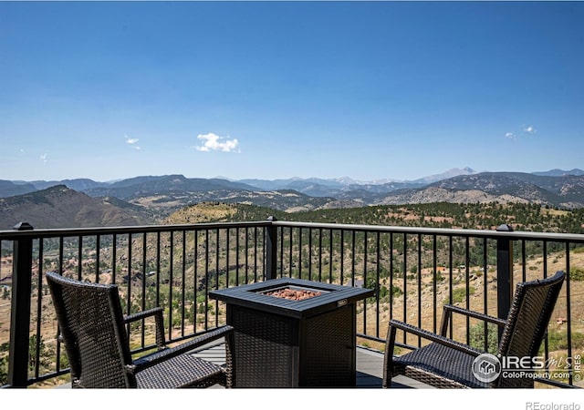 952 Steamboat Valley Rd, Lyons, CO 80540 - balcony featuring a mountain view