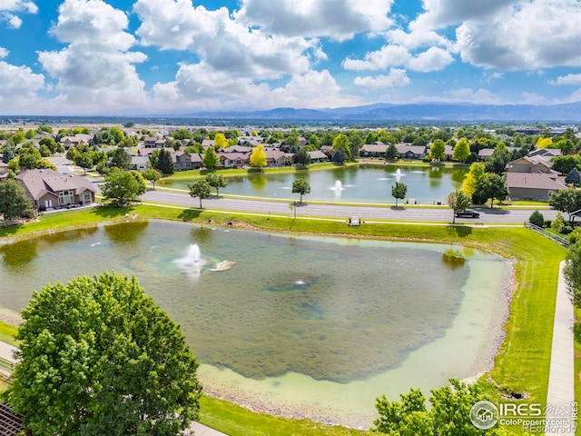 4803 Withers Dr, Fort Collins, CO 80524 - aerial perspective of suburban area featuring a water and mountain view