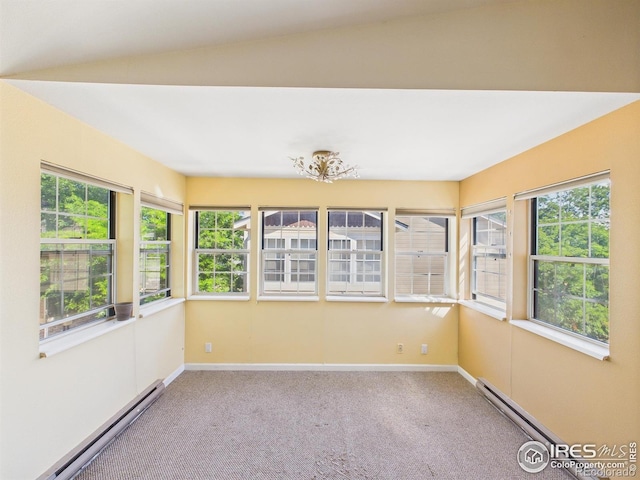 3200 Azalea Dr # 6, Fort Collins, CO 80526 - unfurnished sunroom featuring a baseboard radiator, healthy amount of natural light, and carpet