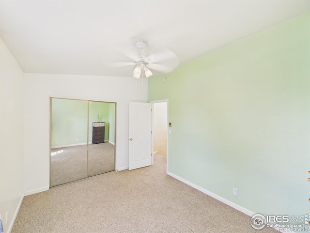 3200 Azalea Dr # 6, Fort Collins, CO 80526 - unfurnished bedroom with carpet, a closet, and ceiling fan