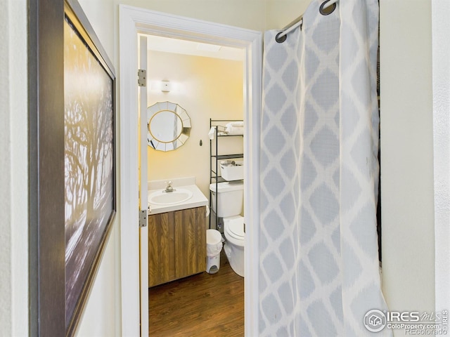 3200 Azalea Dr # 6, Fort Collins, CO 80526 - full bathroom featuring wood finished floors, vanity, and curtained shower