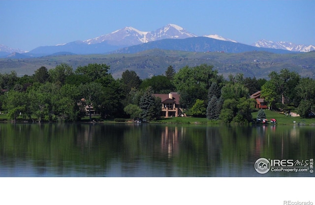 547 Spindrift Ct, Fort Collins, CO 80525 - water view featuring a mountain backdrop
