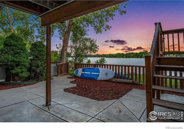 547 Spindrift Ct, Fort Collins, CO 80525 - view of patio with a water view