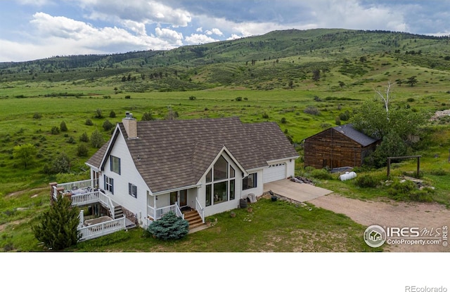 12711 Buckhorn Rd, Loveland, CO 80538 - view from above of property with a mountainous background