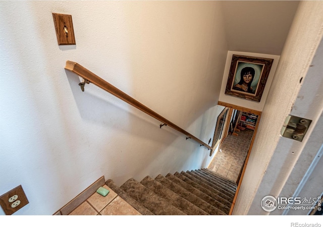 12711 Buckhorn Rd, Loveland, CO 80538 - staircase with tile patterned flooring