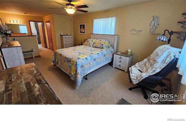 420 Applewood St, Brush, CO 80723 - carpeted bedroom featuring a ceiling fan