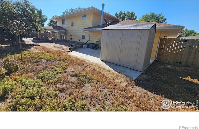 420 Applewood St, Brush, CO 80723 - back of house with a gazebo, a shed, and a patio