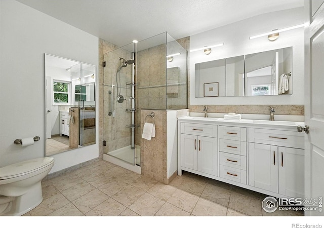2545 Woodstock Pl, Boulder, CO 80305 - full bathroom featuring double vanity and a shower stall