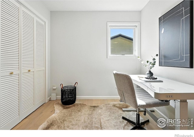 2545 Woodstock Pl, Boulder, CO 80305 - office area with light wood-type flooring and baseboards