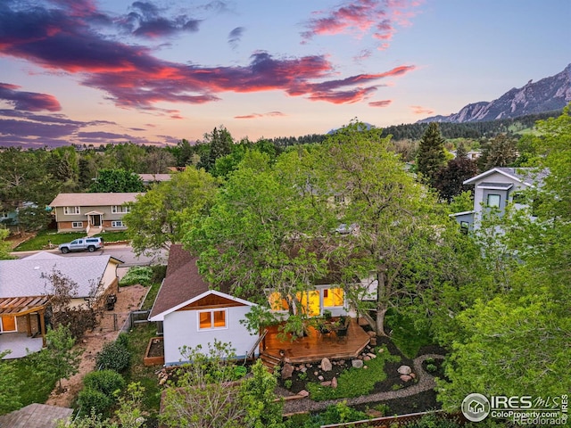 2545 Woodstock Pl, Boulder, CO 80305 - aerial view at dusk of a mountain view