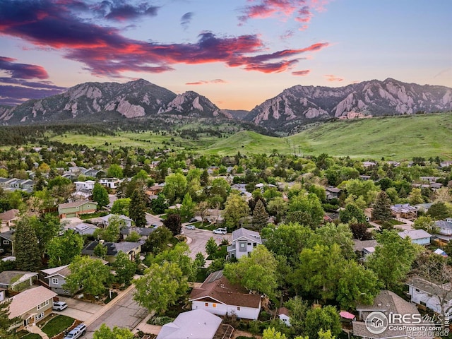 2545 Woodstock Pl, Boulder, CO 80305 - aerial view of residential area featuring a mountain backdrop