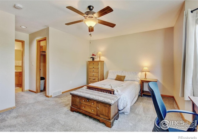 4500 Seneca St Unit 11, Fort Collins, CO 80526 - bedroom with light colored carpet and ceiling fan