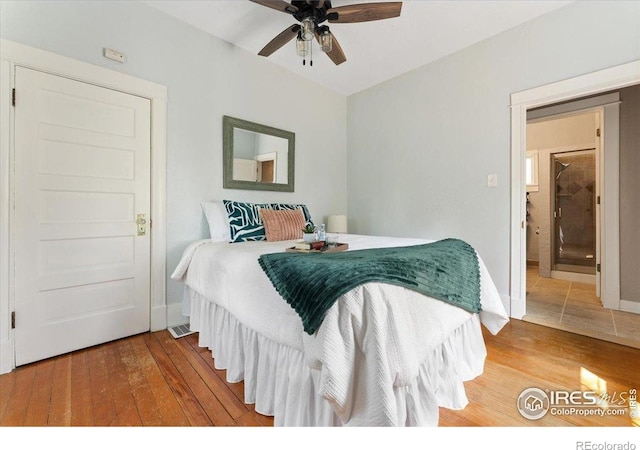 511 E Prospect Rd, Fort Collins, CO 80525 - bedroom featuring hardwood / wood-style flooring and ceiling fan