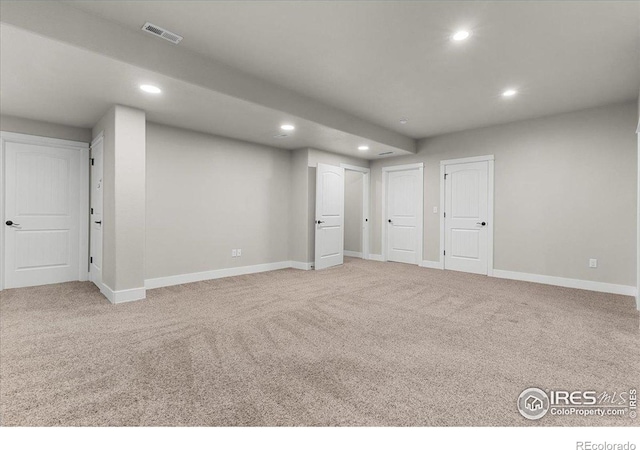 1062 Mt Columbia Dr, Severance, CO 80550 - basement featuring recessed lighting and carpet