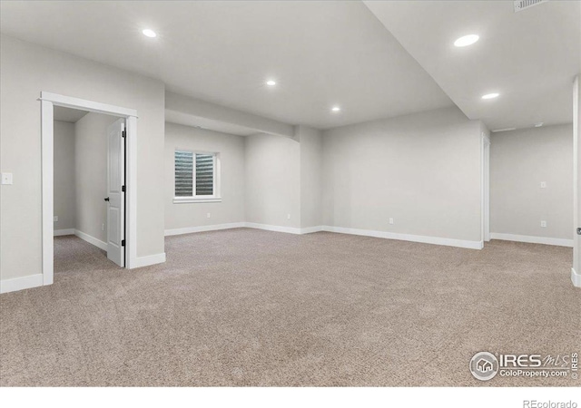 1062 Mt Columbia Dr, Severance, CO 80550 - below grade area with carpet flooring and recessed lighting