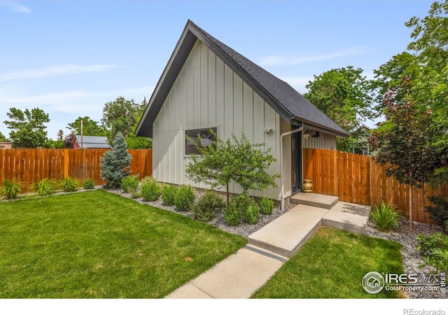 4306 Dixon St, Timnath, CO 80547 - view of front of property featuring a fenced backyard and board and batten siding