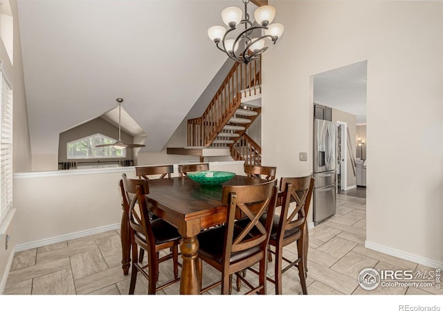 11417 King Way, Westminster, CO 80031 - dining space with stairs and a chandelier