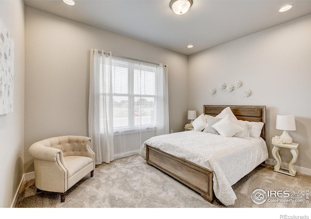 view of carpeted bedroom