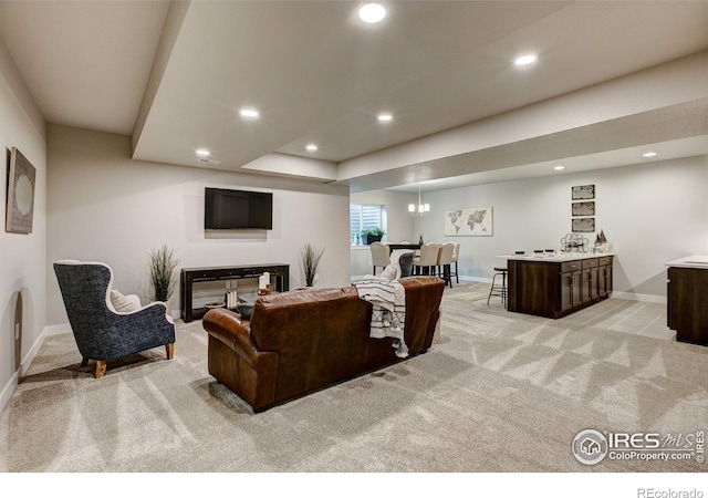 view of carpeted living room