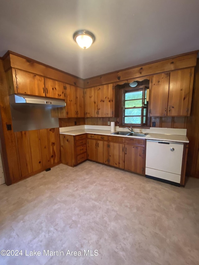 kitchen with dishwasher and sink