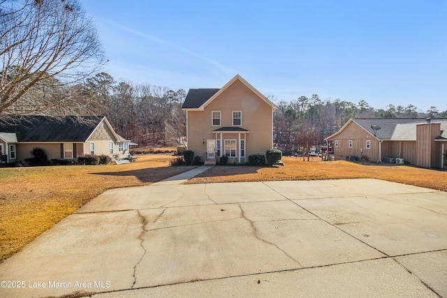 exterior space with a front yard