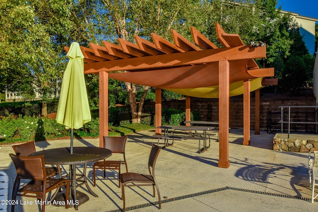 view of patio / terrace with a pergola