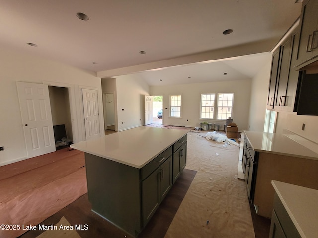 214 Mccain Rd, Eclectic, AL 36024 - kitchen featuring open floor plan, light countertops, and a center island