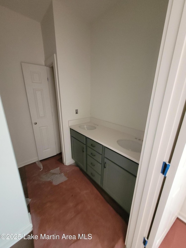 214 Mccain Rd, Eclectic, AL 36024 - bathroom with double vanity and baseboards