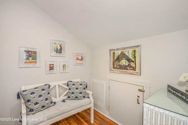 24 Hideaway Cir, Jacksons Gap, AL 36861 - bedroom with visible vents, wood finished floors, and vaulted ceiling