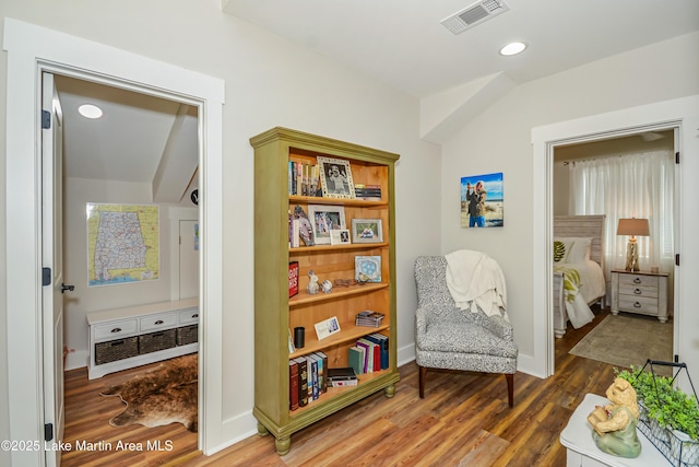 24 Hideaway Cir, Jacksons Gap, AL 36861 - living area featuring recessed lighting, baseboards, visible vents, and wood finished floors