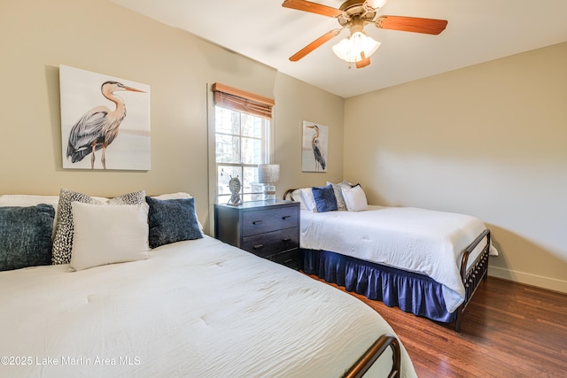 110 Village Loop Unit A103, Dadeville, AL 36853 - bedroom featuring wood finished floors and a ceiling fan
