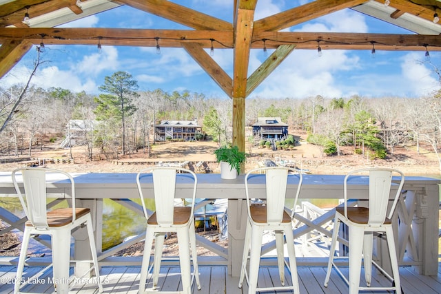 exterior space featuring a deck