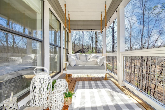 view of sunroom