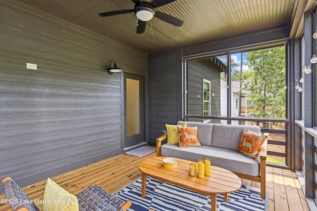 224 Village Trl, Dadeville, AL 36853 - sunroom / solarium featuring ceiling fan
