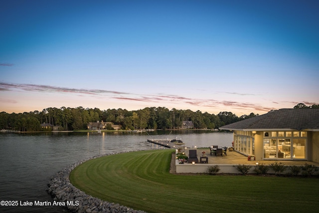 1020 Wake Robin, Eclectic, AL 36024 - property view of water featuring a boat dock and a wooded view