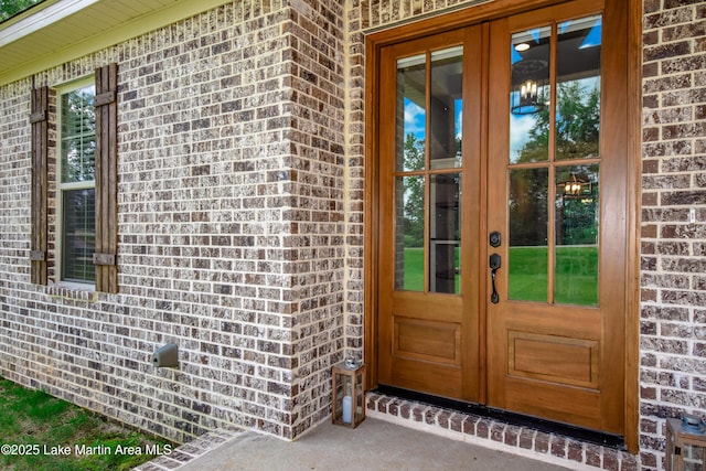 120 Rocky Creek Dr, Alexander City, AL 35010 - entrance to property with french doors and brick siding