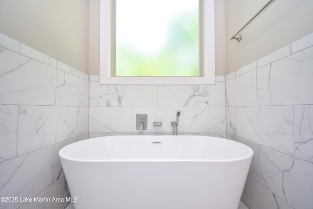 120 Rocky Creek Dr, Alexander City, AL 35010 - full bath with tile walls and a freestanding bath