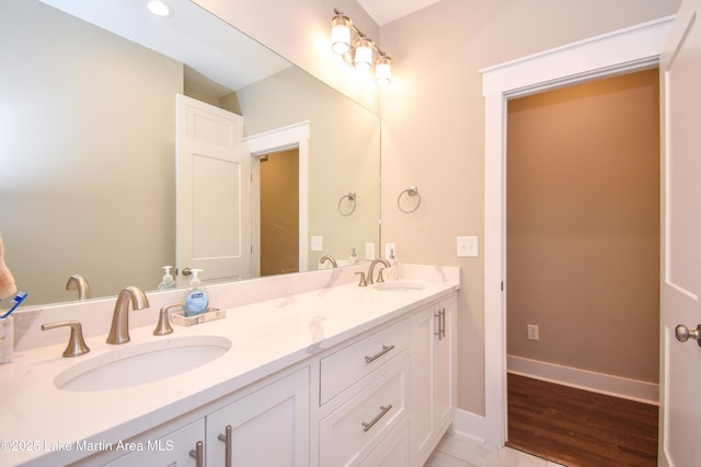120 Rocky Creek Dr, Alexander City, AL 35010 - full bath with double vanity and baseboards