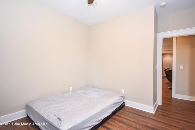 120 Rocky Creek Dr, Alexander City, AL 35010 - bedroom with wood finished floors and a ceiling fan